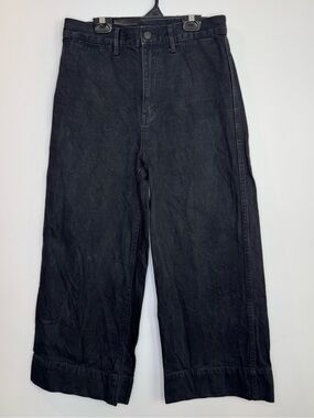 Uniqlo UUUU Black Wide-Leg cropped Jeans size 27